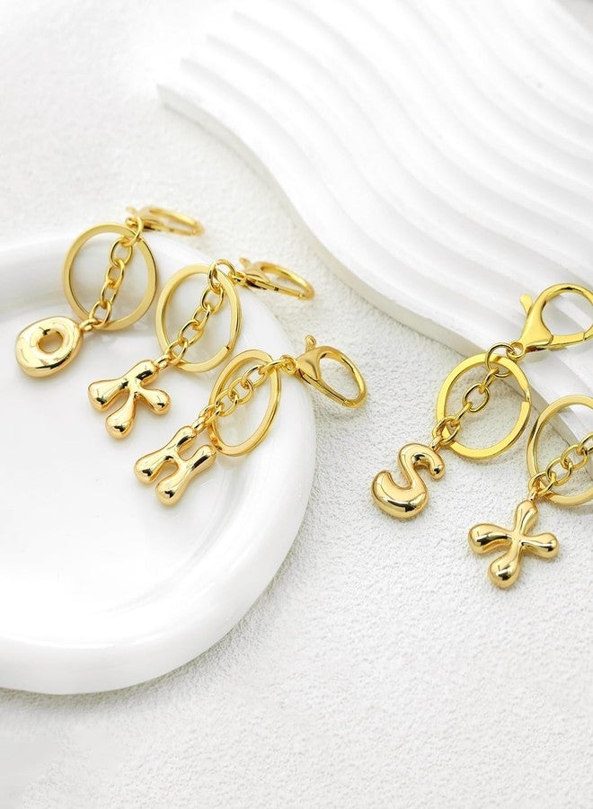 nylry Gold Initial Letter Keychain Gift for Women Initial Bag Charm Purse Charms for Handbags Keychains for Women Cute Letter A-Z Gold Bag Charms Keychain Accessories-M - Image 4